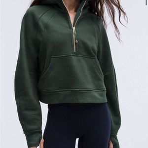 Green Oversized scuba hall zip